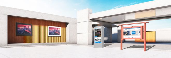 OBOO鸥柏丨115英寸高亮度信发系统室外一体机体育馆赛事直播大屏