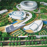 OBOO鸥柏丨75英寸17mm体育馆高亮度互动拼接屏工程案例优势