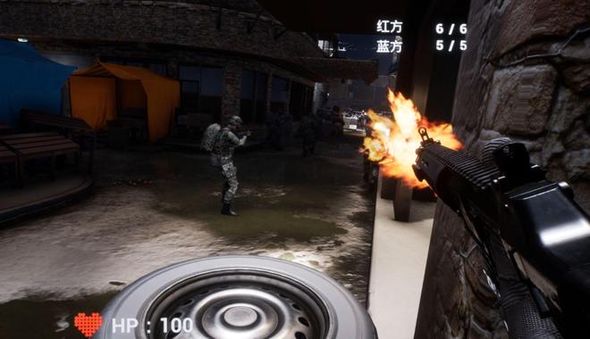 VR军事仿真系统：红蓝对抗训练、多兵种协同模块、战术评估模型